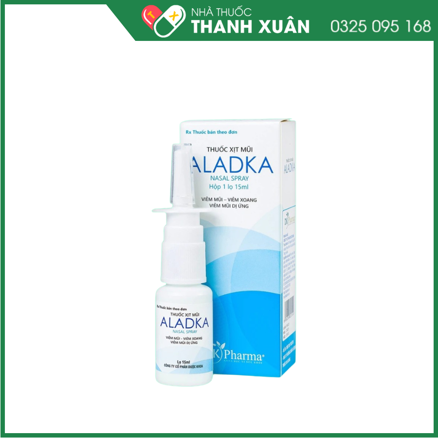 Thuốc xịt mũi Aladka Nasal Spray điều trị viêm mũi, viêm xoang, viêm mũi dị ứng